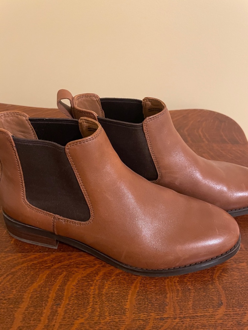 Clarks Brown Leather Chelsea Ankle Boots
